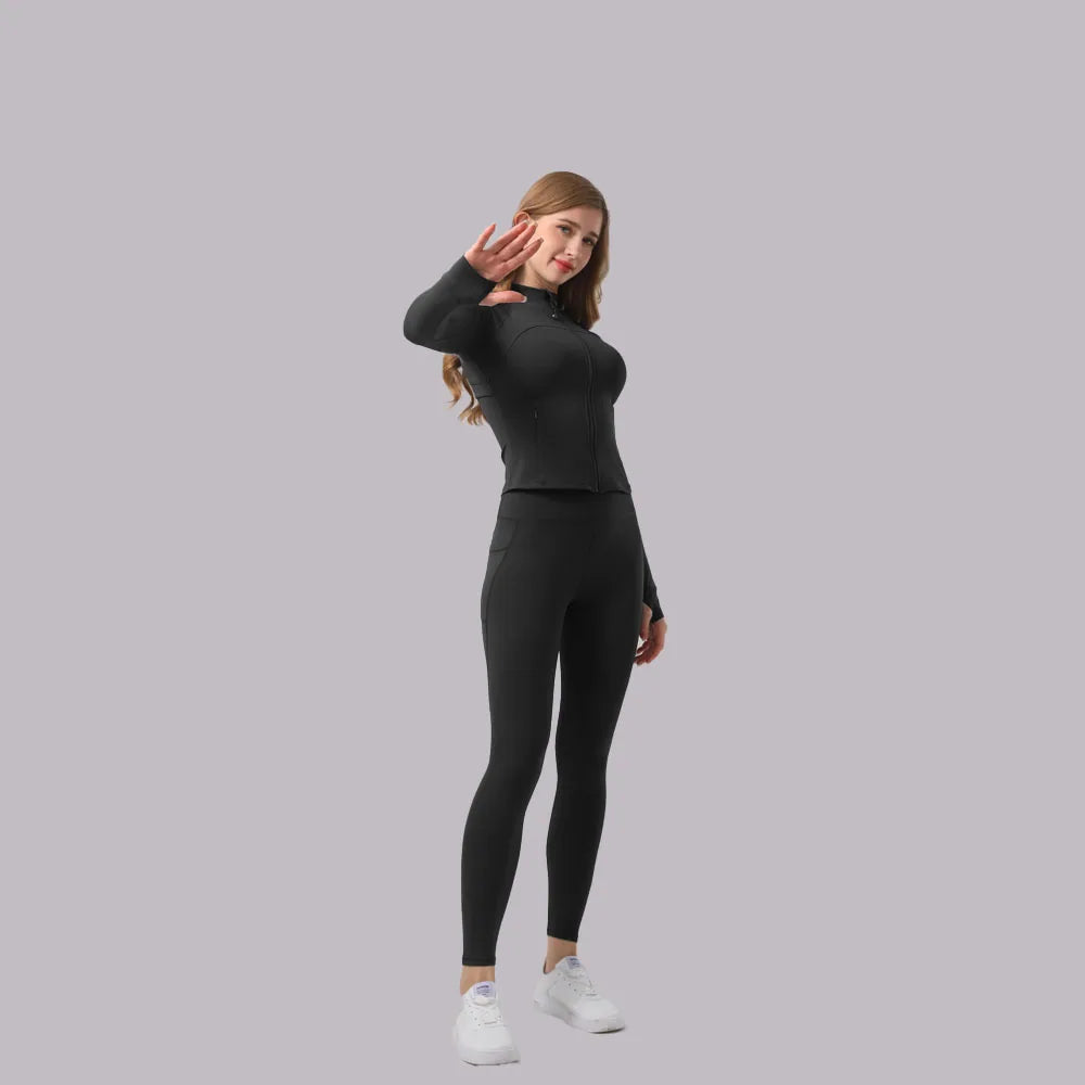 Professional Yoga Set: High-Waisted Butt-Lifting Yoga Pants + Slim-Fit Yoga Top Running & Fitness Set