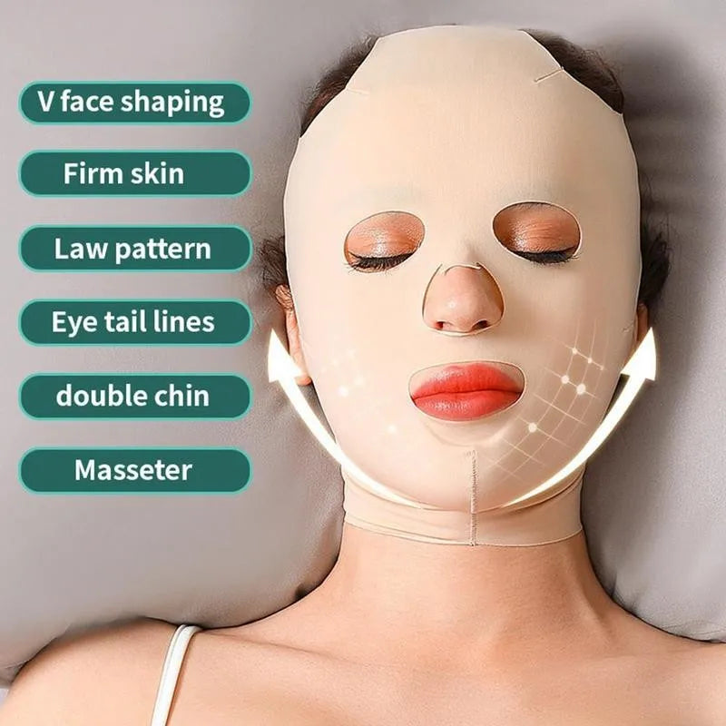 3D Reusable Face lifting Mask Anti Slimming Bandage V Shaper Full Face Lift Slim Sleeping face Mask Beauty Breathable