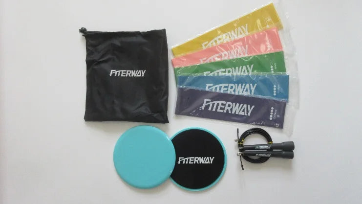 17-in-1 Home Gym Set Workout Fitness Equipment ABS Ab Wheel Roller and Exercise Mat Made of EVA and Plastic for Yoga Training