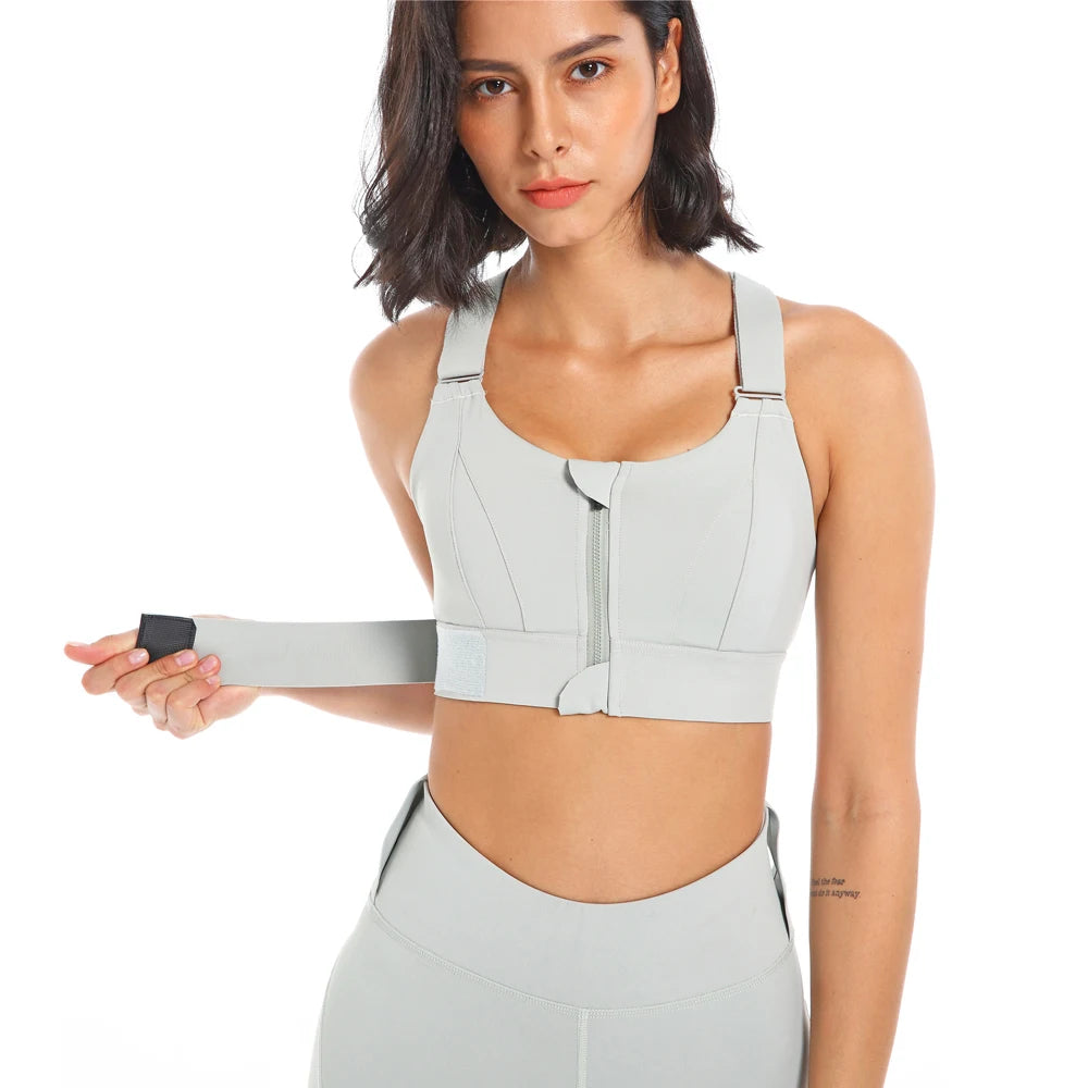 Large Size S-5XL Gym Sports Bra Crop Top High Impact Women Fitness Adjustable Shoulder