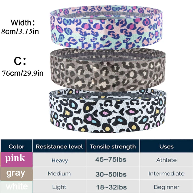 Hip Fitness Resistance Bands Exercise Workout Set Fabric Loop Yoga Booty Bands 3-Piece
