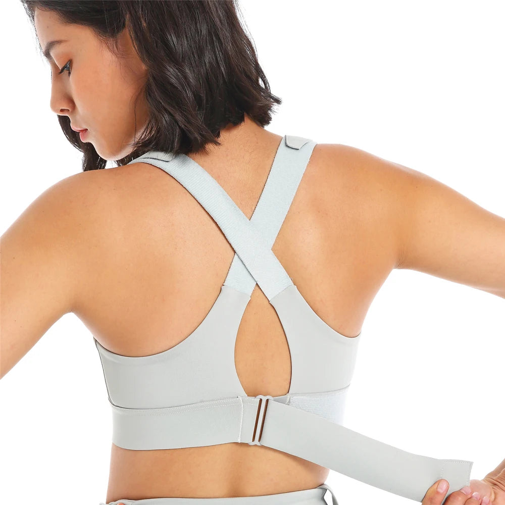 Large Size S-5XL Gym Sports Bra Crop Top High Impact Women Fitness Adjustable Shoulder