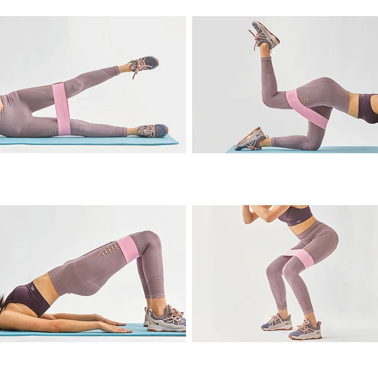 Hip Fitness Resistance Bands Exercise Workout Set Fabric Loop Yoga Booty Bands 3-Piece