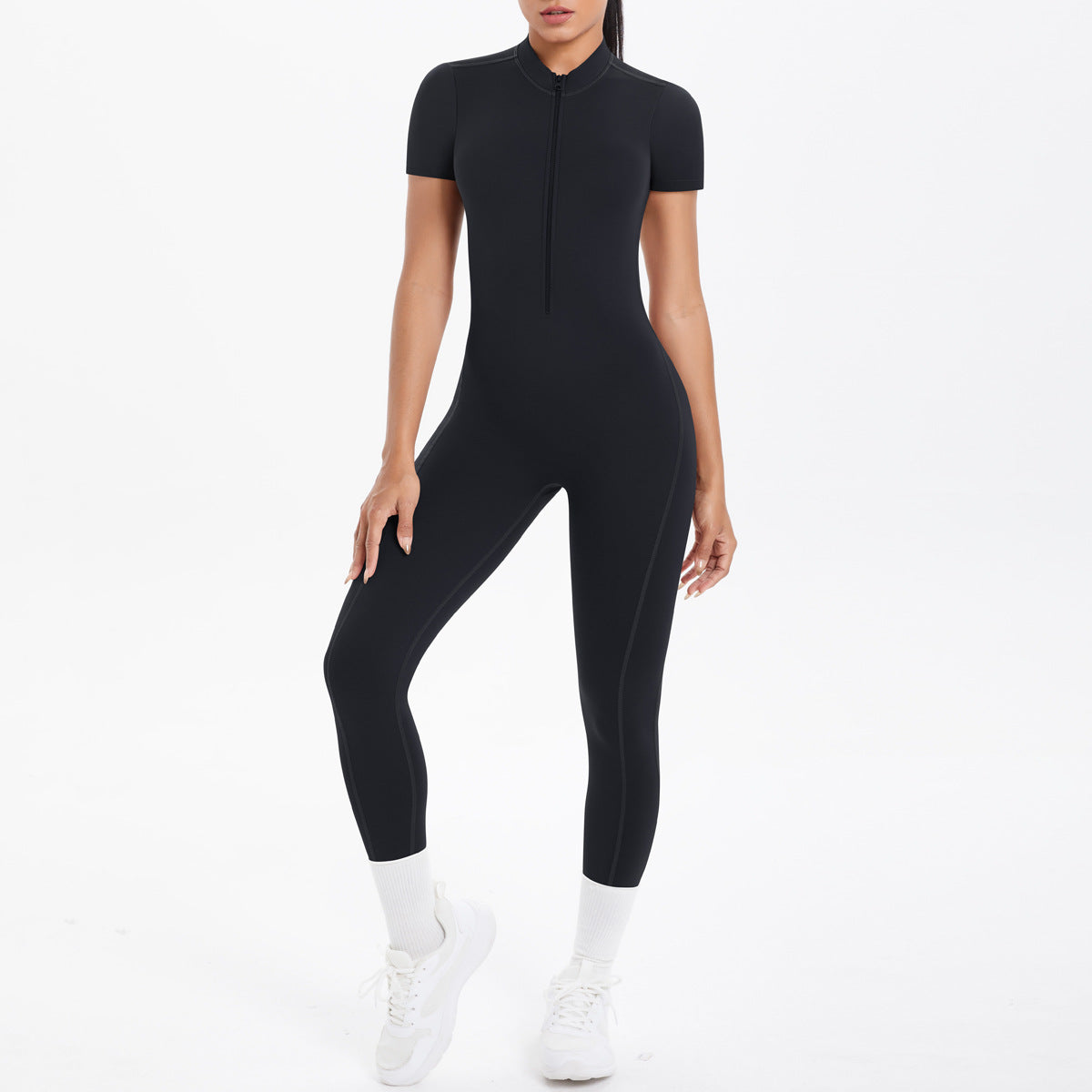 Sexy Backless Bodycon Scrunch Jumpsuit Raises Butt Women Dance Fitness Overalls Push Up
