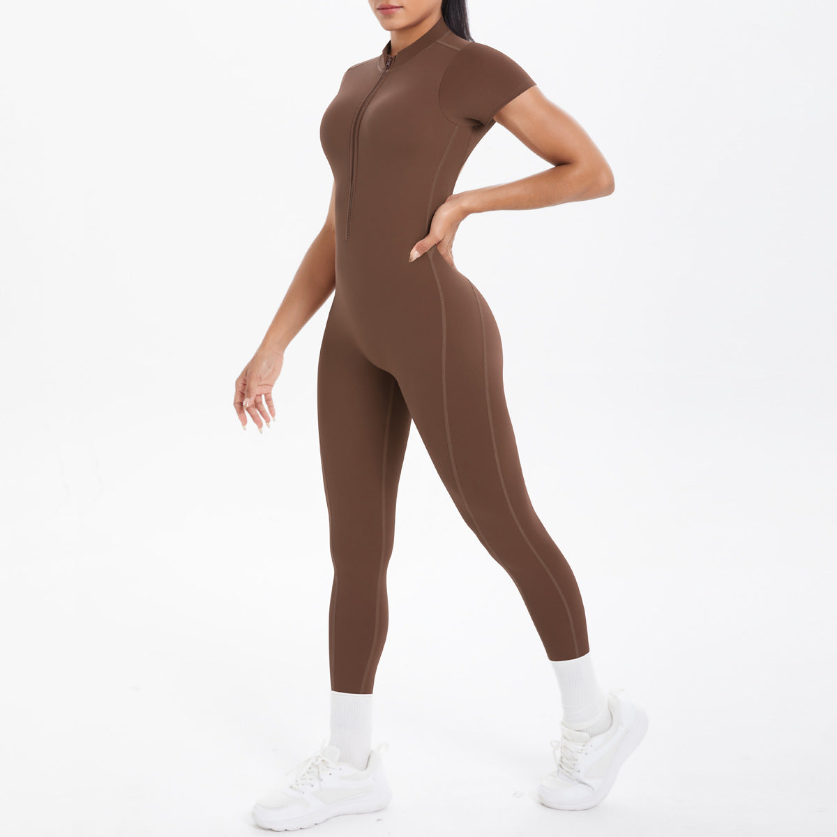 Sexy Backless Bodycon Scrunch Jumpsuit Raises Butt Women Dance Fitness Overalls Push Up