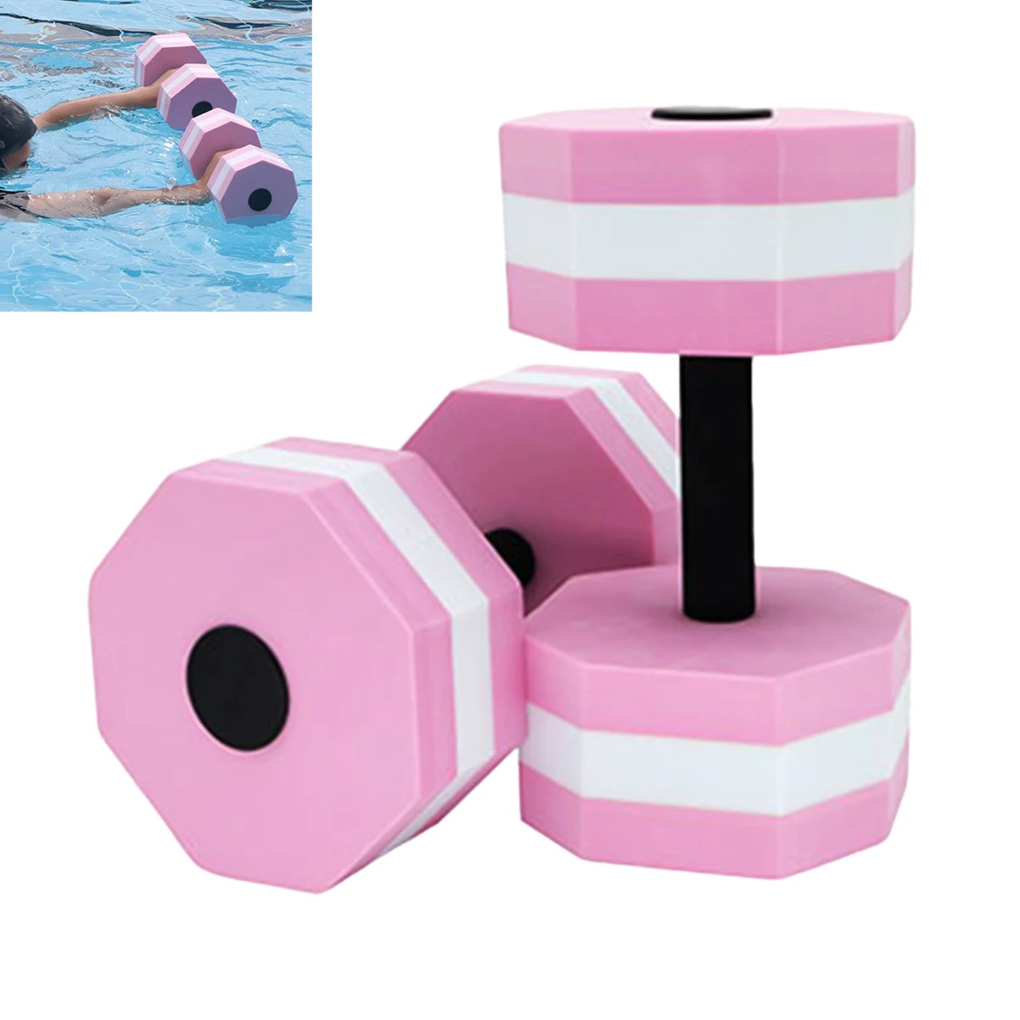 EVA Dumbbells for Water Fitness Swimming Equipment Unisex Aqua Gym Training Gear Lightweight Non Slip