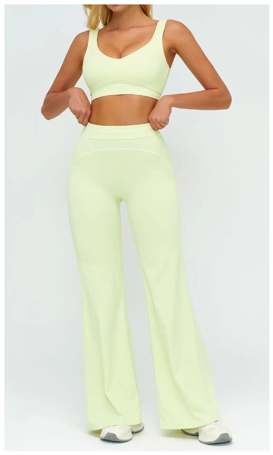 Yoga Set 2 Pieces Women Tracksuit Workout Outfits Fitness Sportswear Gym Clothes High Waist Leggings Sports Bra