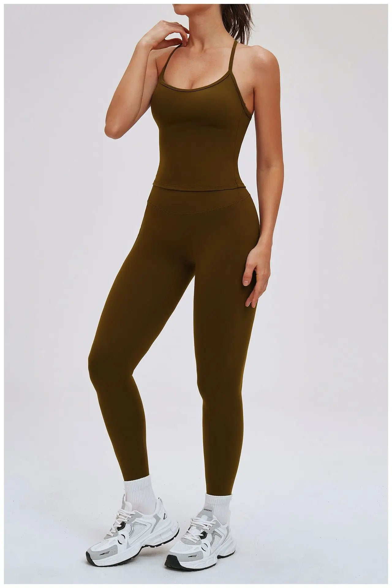 Yoga Set for Women 2026 Beauty Back Tight-Fitting Versatile Yoga Outfit Outdoor Running Sports Set Gym Wear Workout Clothes