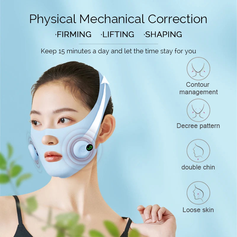 Facial EMS Lifting Machine Chin Cheek Slimming Strap Facial Shaping Massager Double Chin Removal V Line Lift Belt Skin Care Tool
