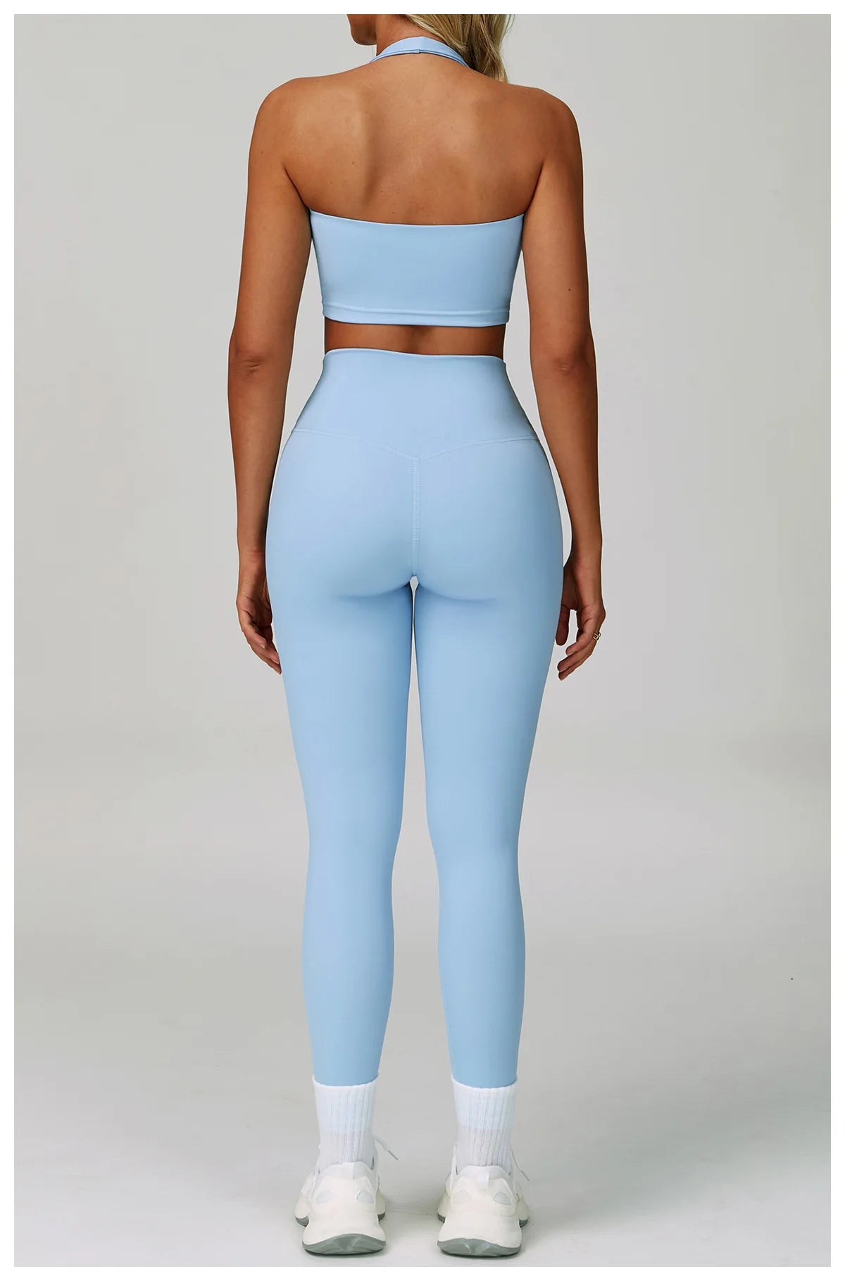 2 PCS Sportswear Women Yoga Set Gym Clothes Athletic Wear Yoga Suits Fitness Set Tracksuits Sports Bra Long Sleeve Gym Leggings