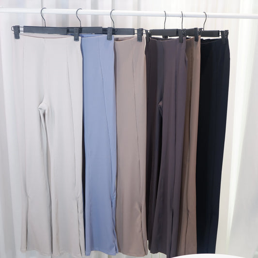 Yoga Pants for Women, High-Waisted, Ribbed, Flared, Comfortable