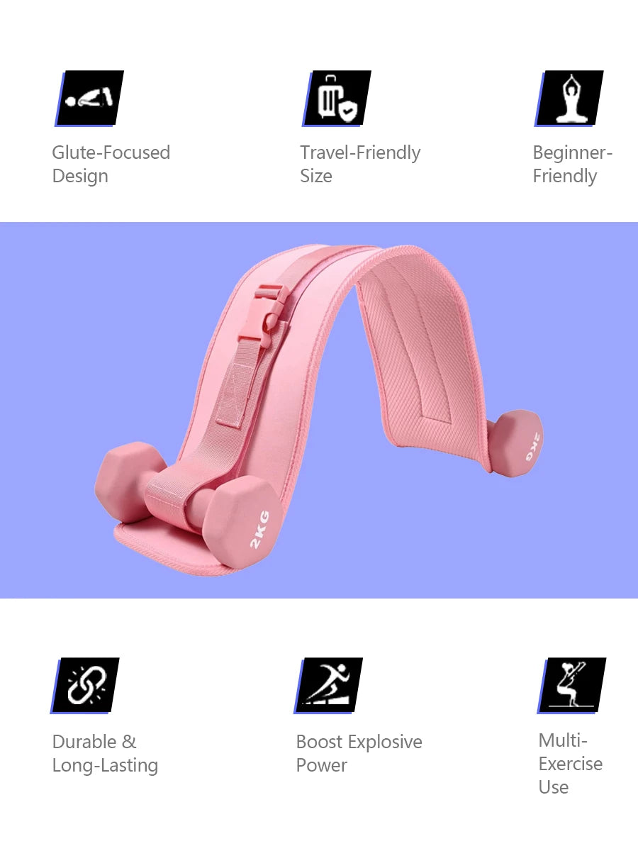 Exercise Hip Thrust Belt -Dumbbell Hip Thrust Belt, Thicken & Widen, Comfortable for Dumbbells, Kettlebells,Gym or Home Workouts