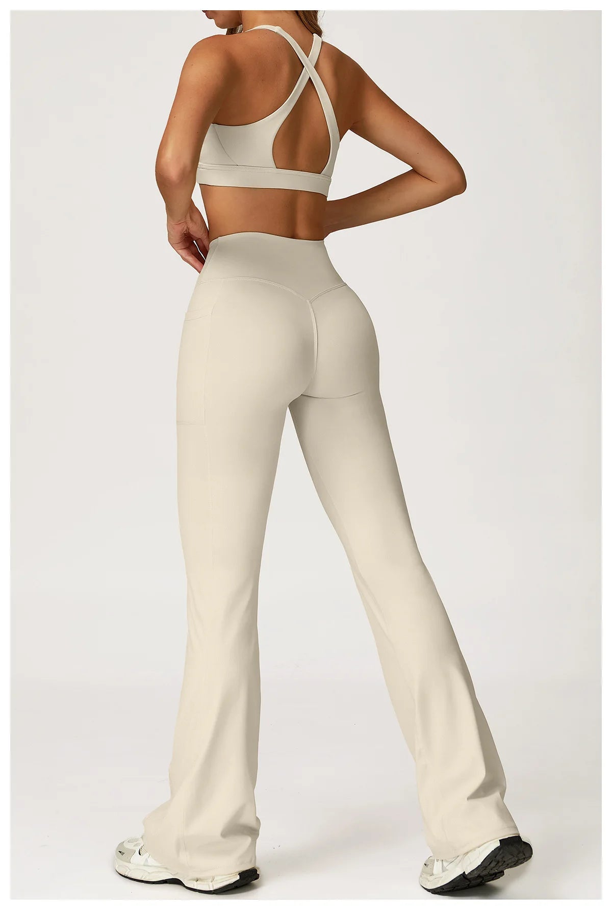 Yoga Set 2 Pieces Workout Outfits Women Clothes Fitness Sportswear Gym Tracksuit High Waist Leggings Sports Bra Athletic Wear