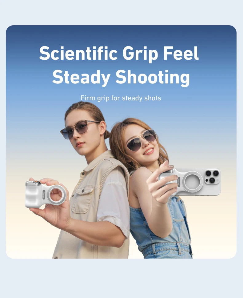 TELESIN Phone Camera Shoot Hand Grip Magnetic Smart Phone Holder Shooting Aid Remote Control Handle