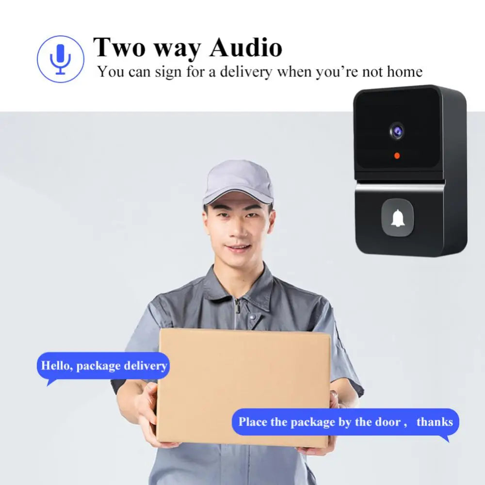 Wireless Doorbell WiFi Outdoor HD Camera Security Door Bell Night Vision Video Intercom Voice Change