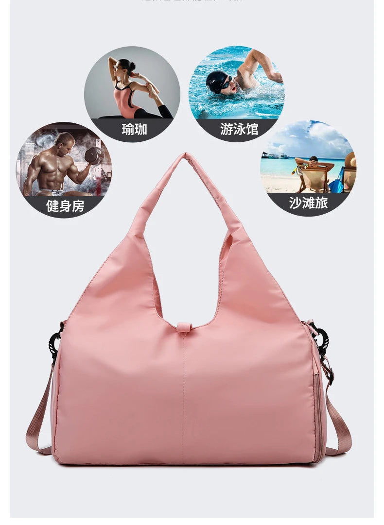 Yoga Mat Bag, Women's Sports and Fitness Bag, Handbag, Luggage Bag, Wear-Resistant, Large Capacity Storage Travel Bag