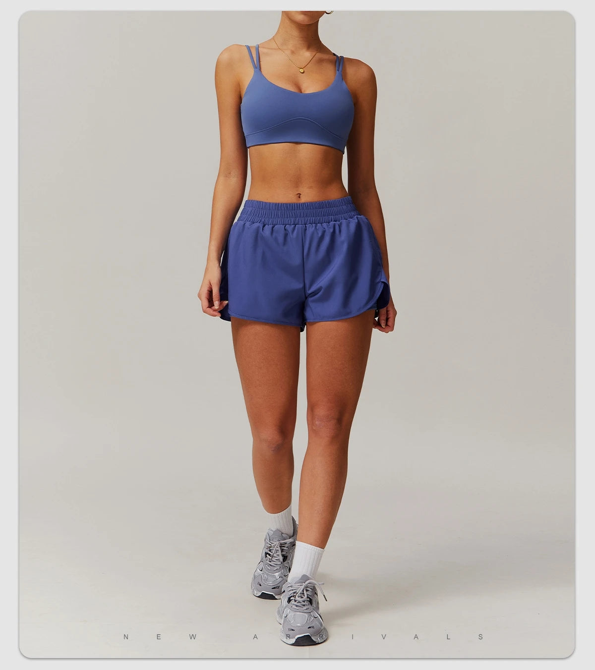 Naked Feeling Yoga Set Women Gym Workout Clothes Padded Sports Bra Outdoor Fitness Running Shorts High Waist Hip Lift Yoga Pants