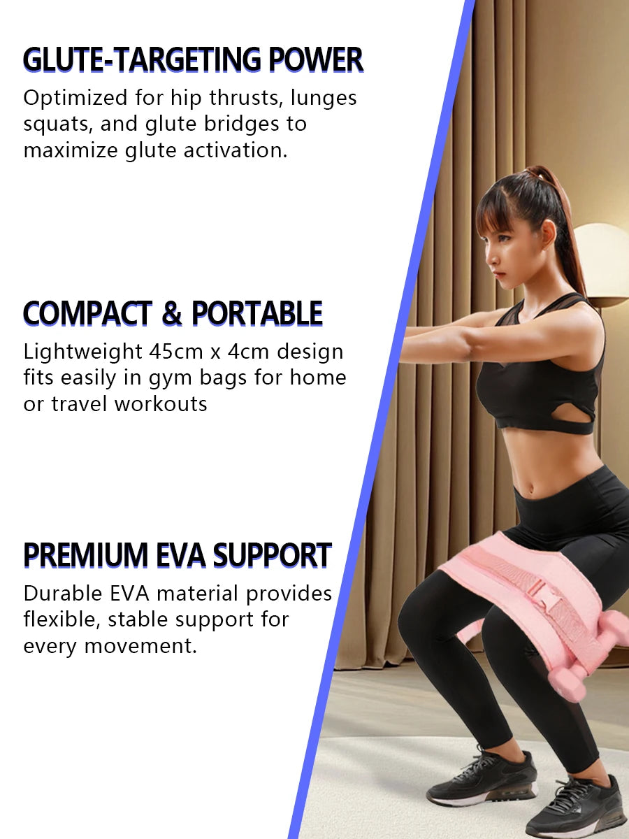 Exercise Hip Thrust Belt -Dumbbell Hip Thrust Belt, Thicken & Widen, Comfortable for Dumbbells, Kettlebells,Gym or Home Workouts