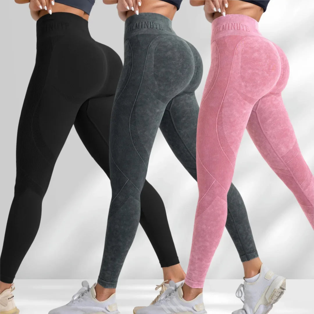 Women Seamless Gym High Waist Yoga Pants Hip Lifting Outdoor Sports Tight Waist