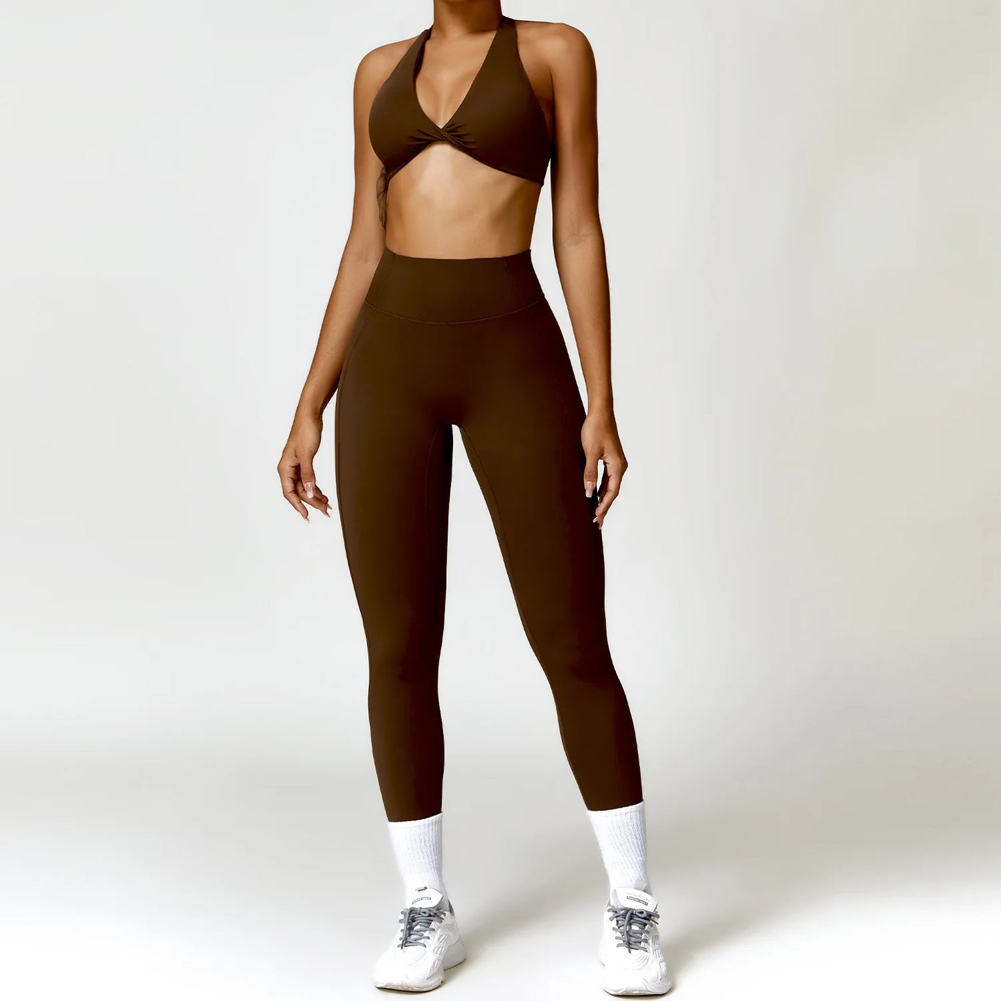 2PCS Yoga Set Nude Feeling Workout Sets Women Tracksuit Gym Push Up Fitness Running Workout Sportwear Sport Bra Leggings Suit