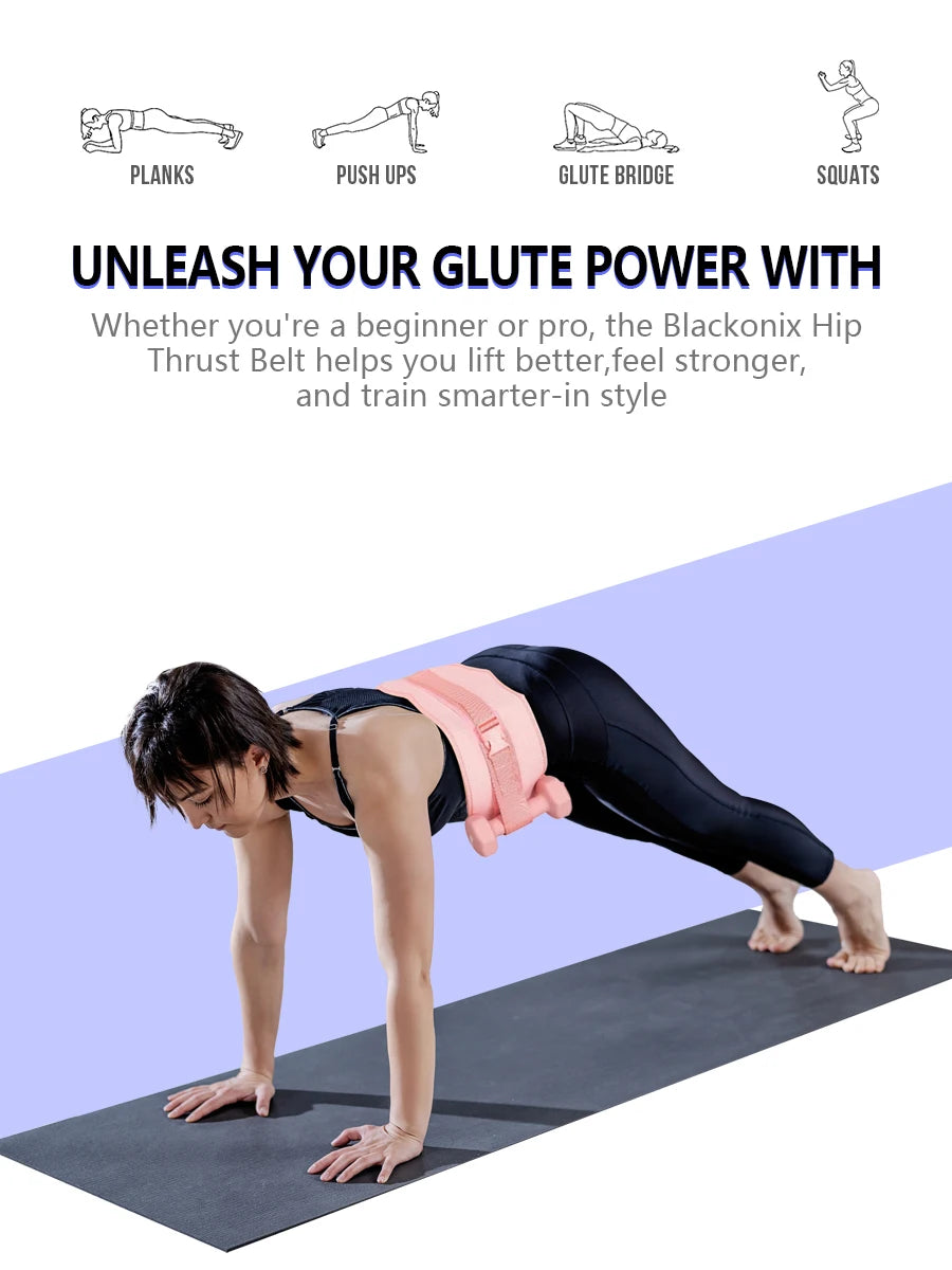 Exercise Hip Thrust Belt -Dumbbell Hip Thrust Belt, Thicken & Widen, Comfortable for Dumbbells, Kettlebells,Gym or Home Workouts