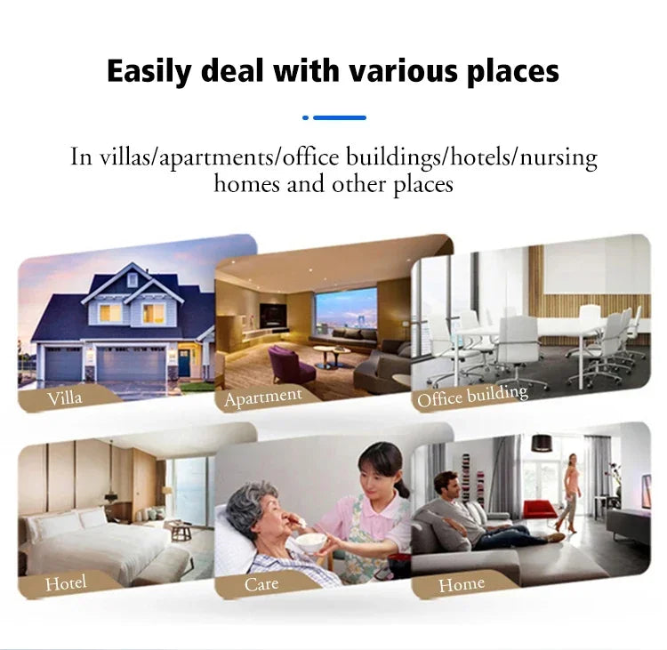 Self-Powered Wireless Doorbell – Waterproof Design, No Battery Needed, 150M Range, Smart Home Compatible