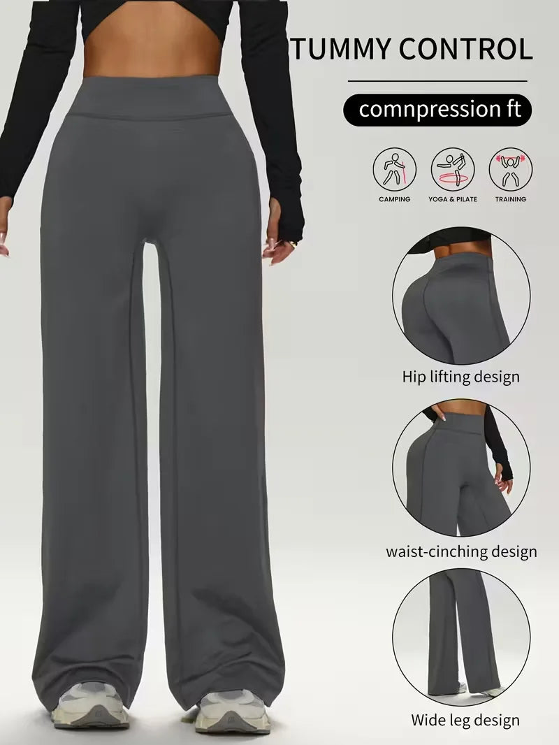 Pilates Straight Yoga Pants Women's New Straight-Leg Hip-Lifting Slimming Fitness Sports Tight-Fitting Fitness Hip-Lifting Pants