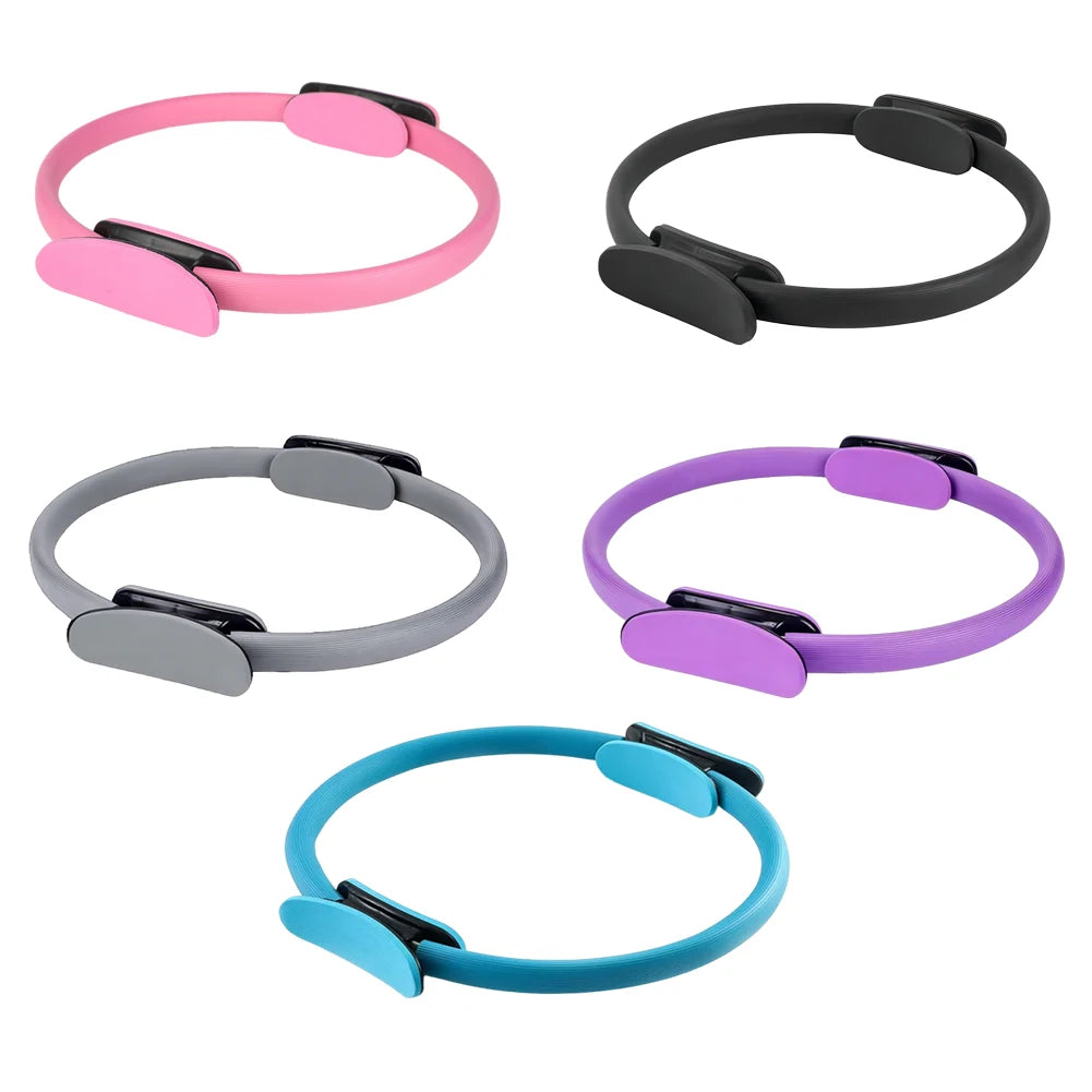 Pilates Ring Fitness Circle with Non Slip Handles Flexible Resistance Exercise Equipment for Toning Inner & Outer Thighs