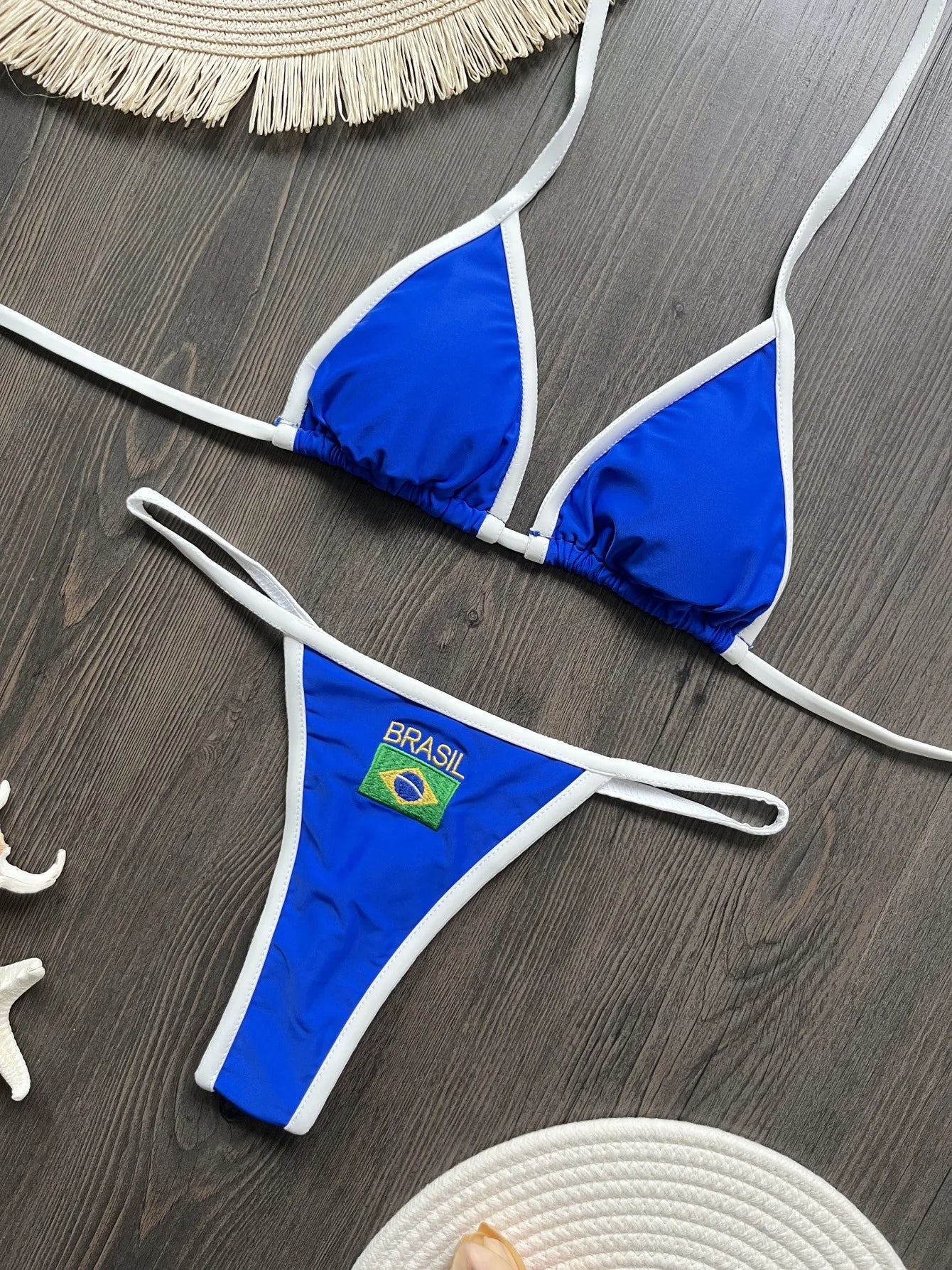 G-string Thong Brazilian Bikini 2026 Women Swimwear Female Swimsuit Two-piece Bikini set Bather Brazil Flag Bathing Suit