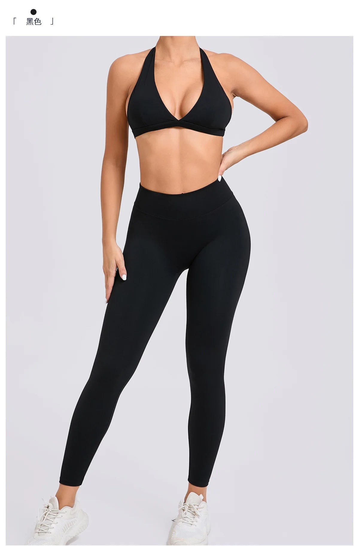 Workout Set for Women Quick Dry Yoga Outfit Seamless Sports Bra High Waist Gym Leggings with Pockets Running Fitness