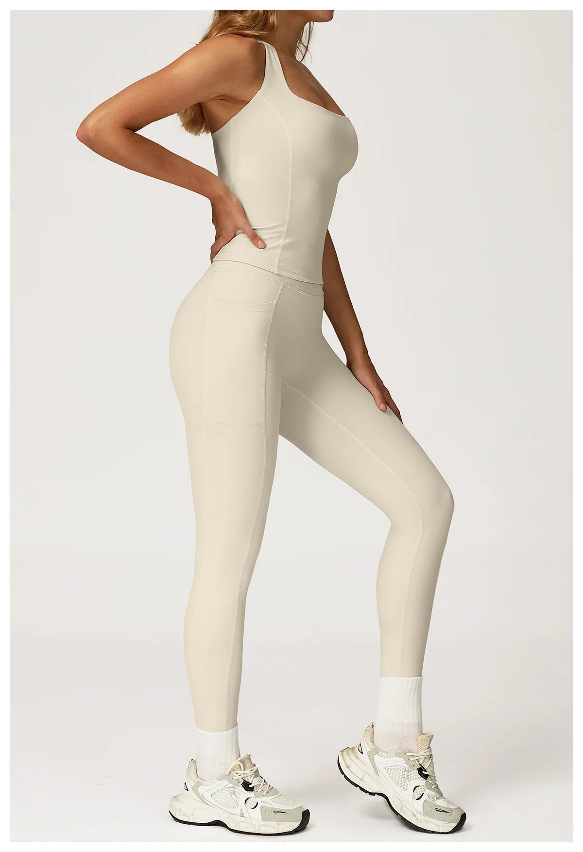 Yoga Set 2 Pieces Workout Outfits Women Clothes Fitness Sportswear Gym Tracksuit High Waist Leggings Sports Bra Athletic Wear