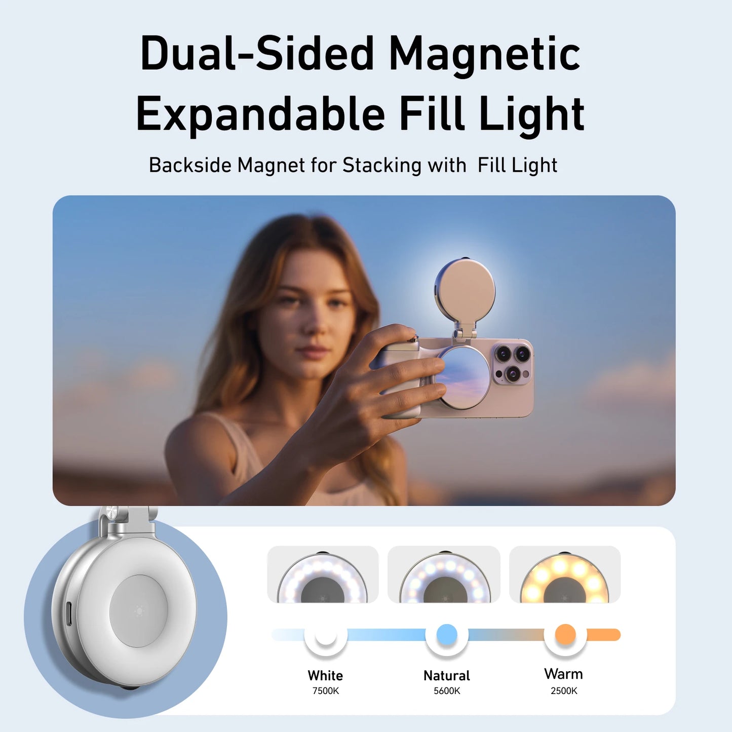 TELESIN Phone Camera Shoot Hand Grip Magnetic Smart Phone Holder