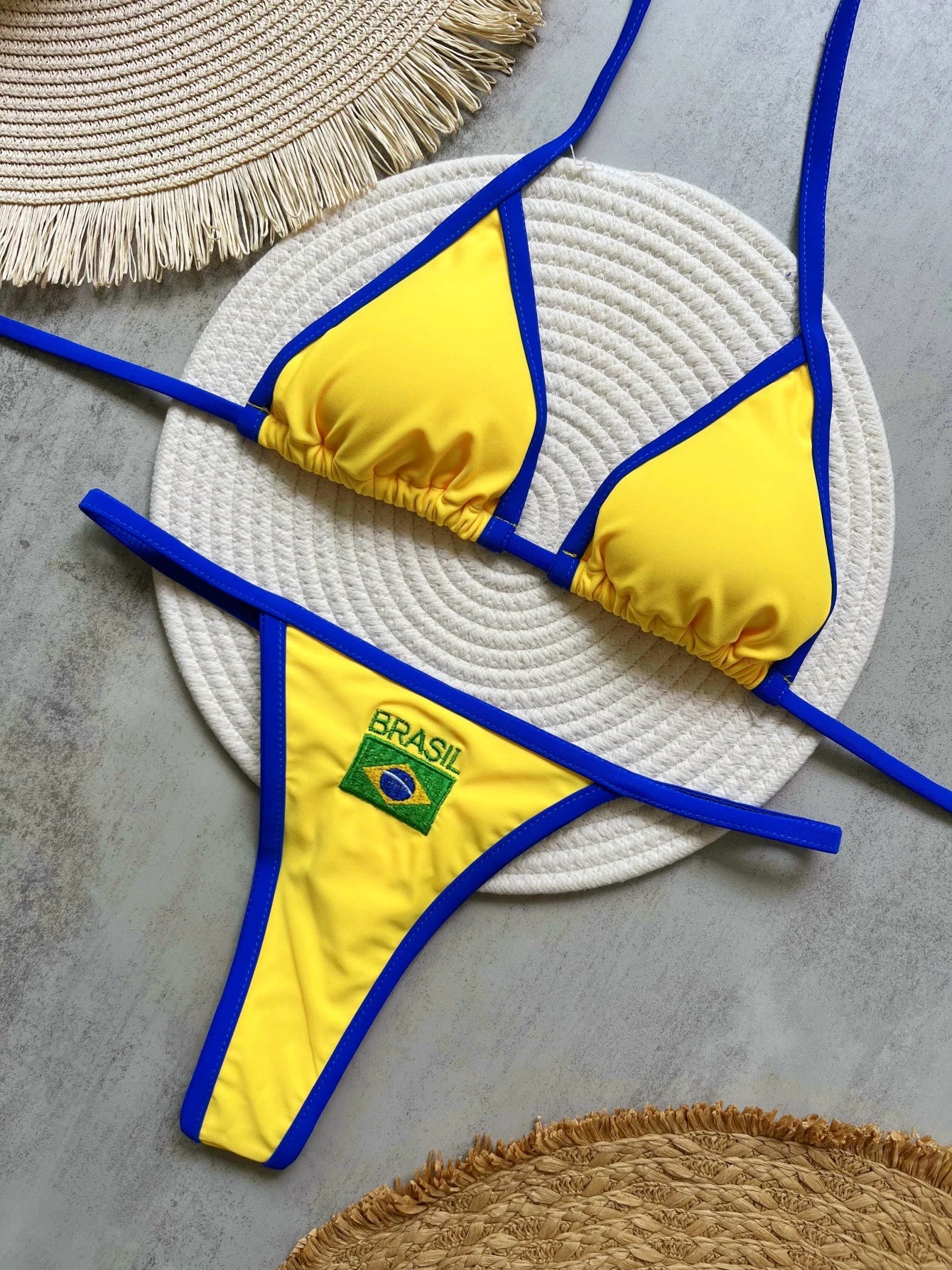 G-string Thong Brazilian Bikini 2026 Women Swimwear Female Swimsuit Two-piece Bikini set Bather Brazil Flag Bathing Suit