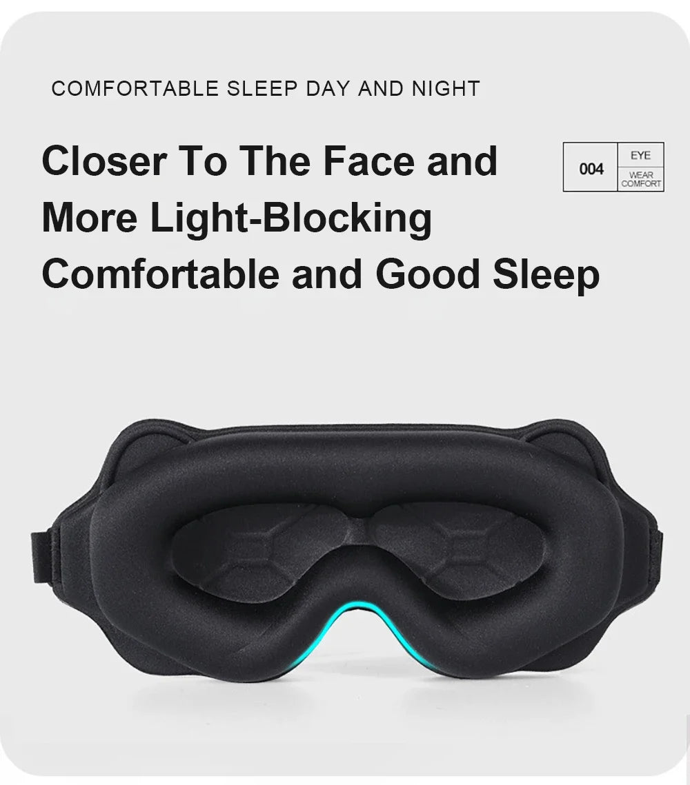 3D Sleeping Mask Block Out Light Soft Padded Sleep Mask For Eyes Slaapmasker Eye Shade Blindfold Sleeping Aid Face Mask Eyepatch