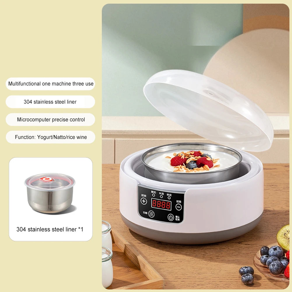 1.2L Electric Yogurt Machine Constant Temperature Multi-Function Yogurt Machine Low Noise Wine Ferment Machine for Home Kitchen