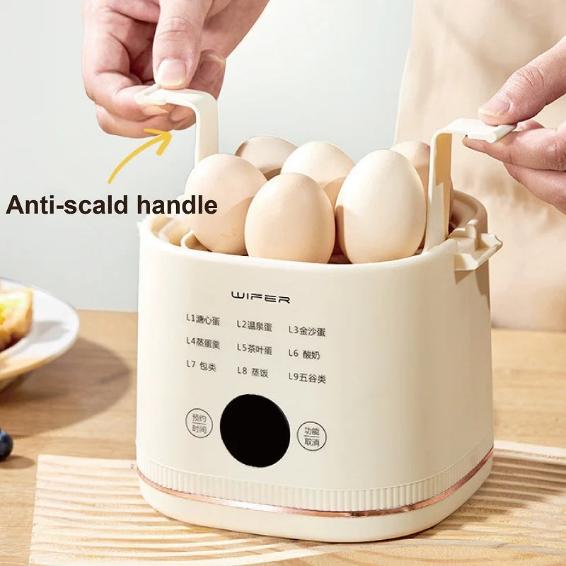 220V Multi-function Electric Steamer Egg Cooker Dormitory Breakfast Machine Reservation Soft-boiled Egg Hot Spring Egg Steamer