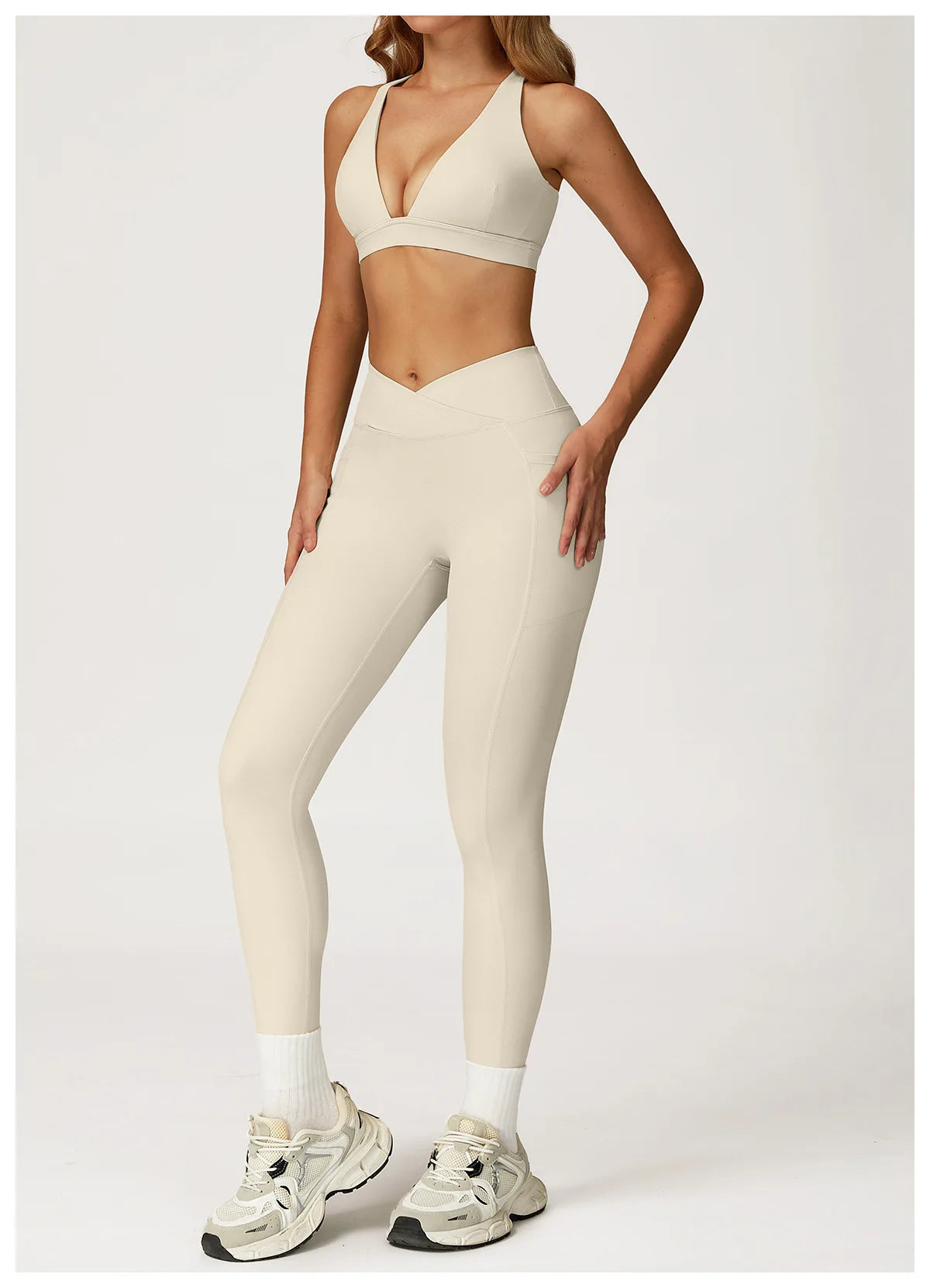 Yoga Set 2 Pieces Workout Outfits Women Clothes Fitness Sportswear Gym Tracksuit High Waist Leggings Sports Bra Athletic Wear