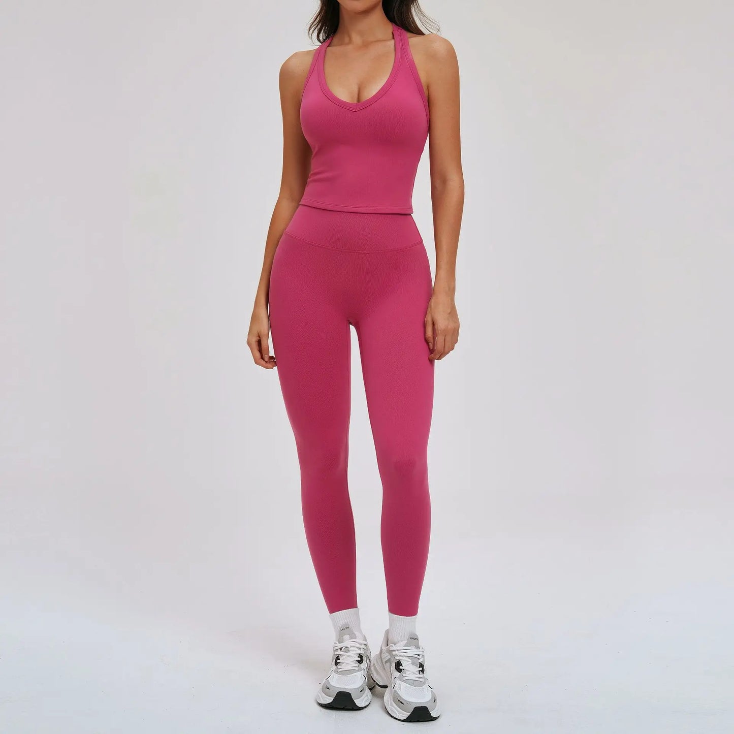 Yoga Set for Women 2026 Beauty Back Tight-Fitting Versatile Yoga Outfit Outdoor Running Sports Set Gym Wear Workout Clothes