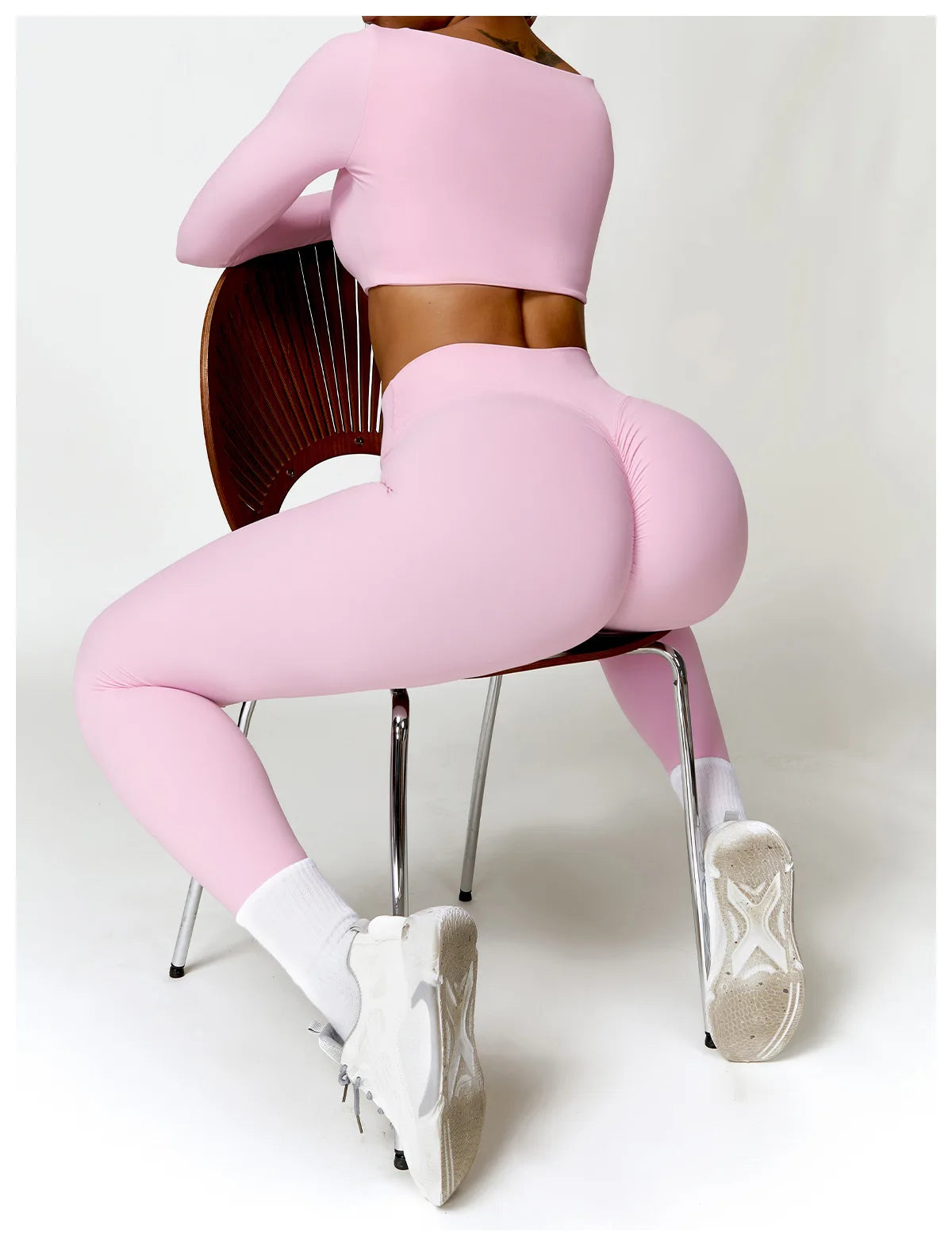 New Long sleeve Shirt Sports Set Women Fitness Tights Yoga Set Crop Top Running High Waist Gym Set Womens Outfits Yoga Clothing