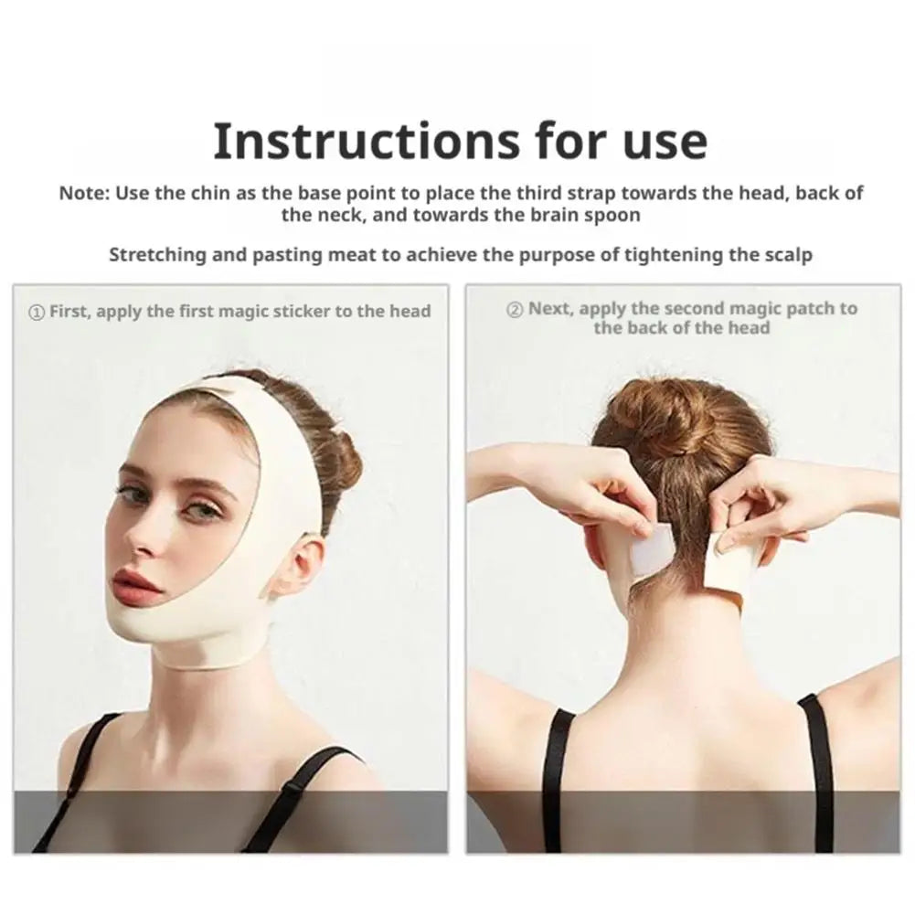 Face V Shaper Mask Face Skin Smoothing Lift Up Bandage Double Chin Tighten Breathable & Comfortable Face Bandage Face Skin Care