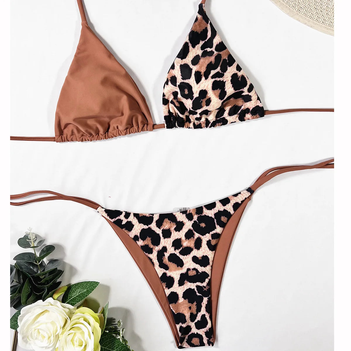 Micro Bikini 2024 Sexy Brazilian Biquini Bikinis Set Leopard Women Swimsuit Female Swimwear Swimming Suit Beachwear Bathing Suit