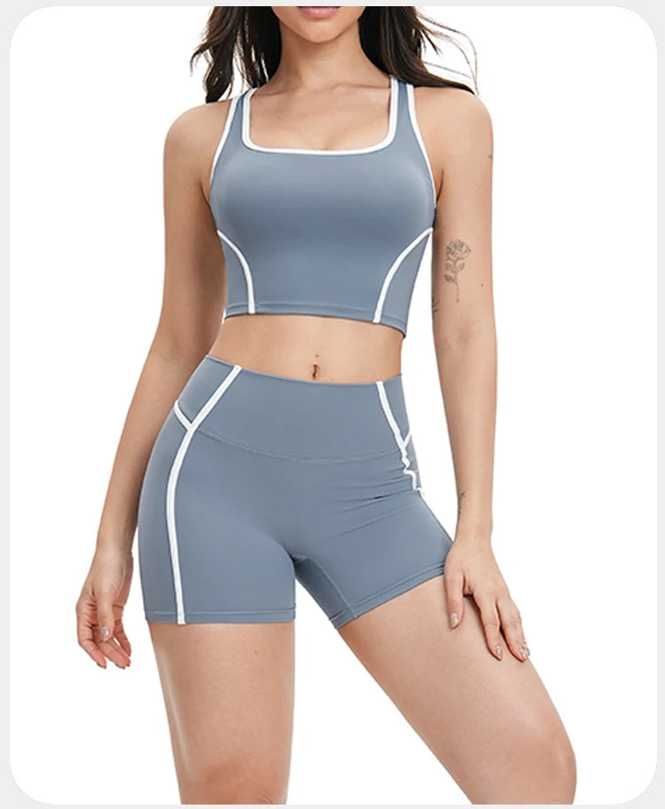 Yoga Set 2 PCS Sports Set Workout Outfits Women's Sportswear Fitness Gym Tracksuit