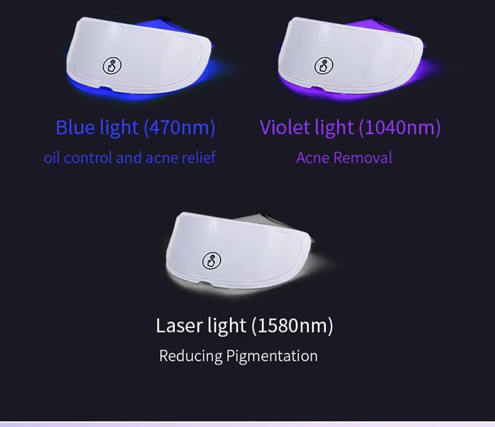 7 Colors LED Face Mask Beauty Machine Neck Part Mask LED Photon Facial Mask Repaired Skin Anti Aging Skin Rejuvenation Tool