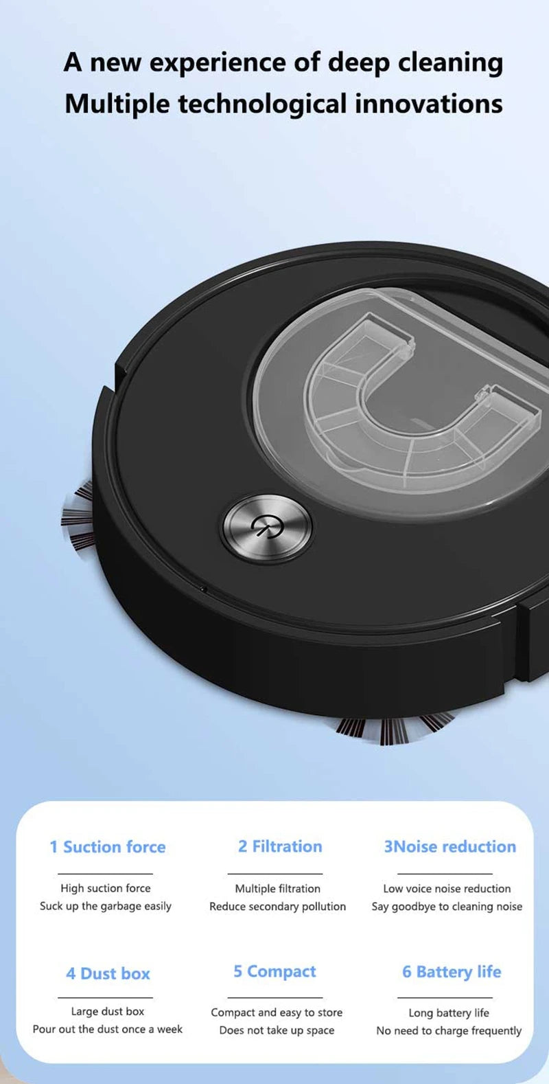 2026 New Intelligent Sweeping Robot Fully Automatic Sweeping Machine 3 In 1 Vacuum Cleaner Can Independently Remove The Dust Box