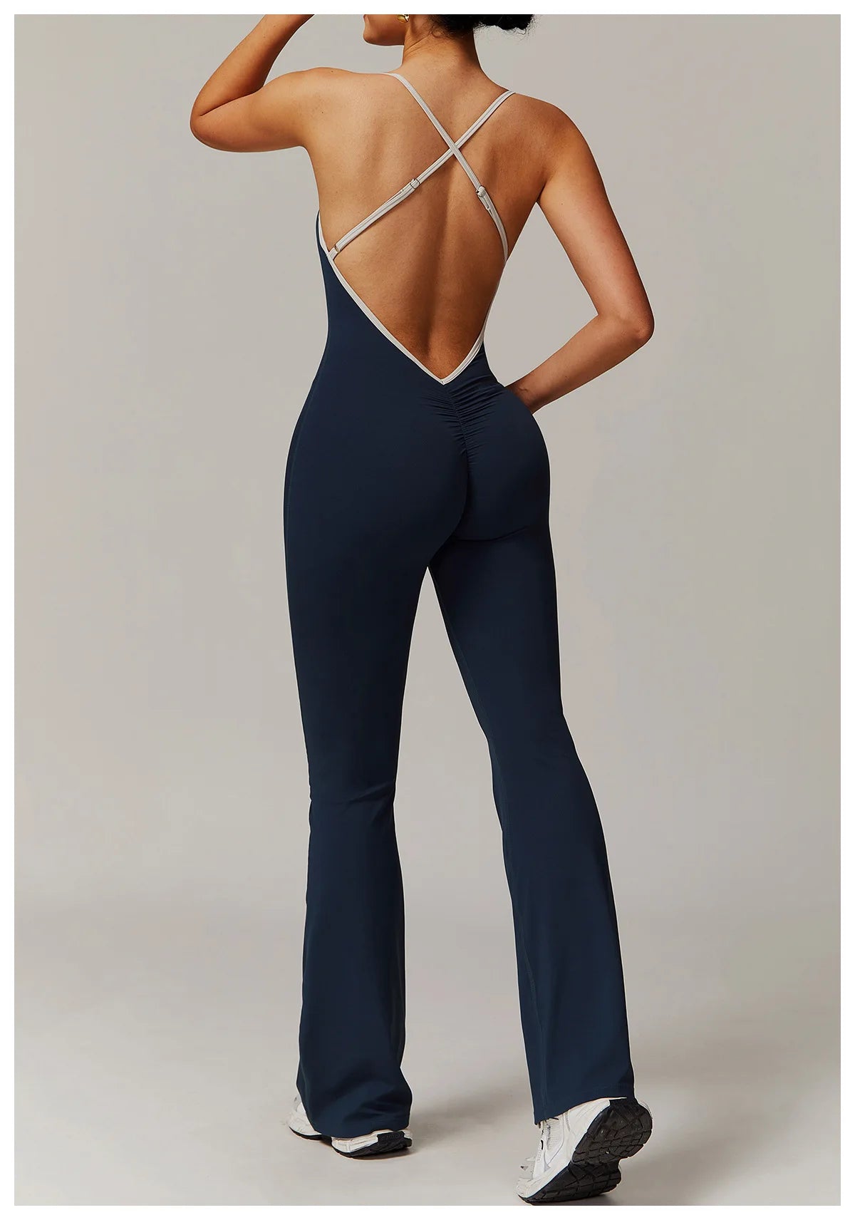Yoga Set V Jumpsuit Gym Set Women Training Yoga Suit Sportswear Women Sports Jumpsuit Fitness Workout Bodysuits Sexy Back