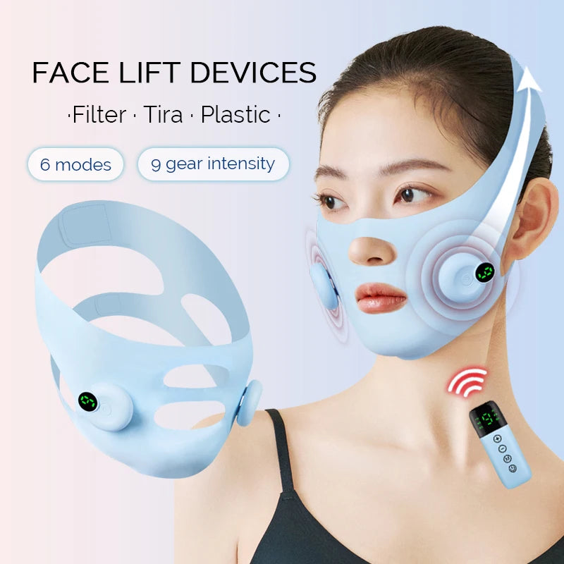 Facial EMS Lifting Machine Chin Cheek Slimming Strap Facial Shaping Massager Double Chin Removal V Line Lift Belt Skin Care Tool