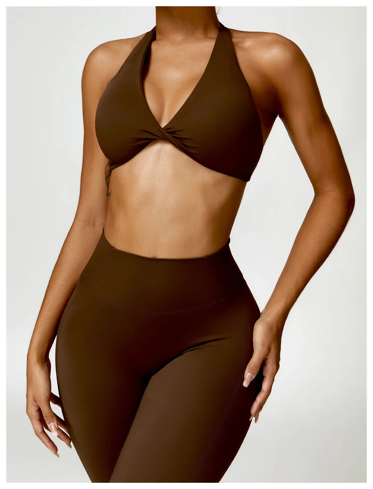 2PCS Yoga Set Nude Feeling Workout Sets Women Tracksuit Gym Push Up Fitness Running Workout Sportwear Sport Bra Leggings Suit