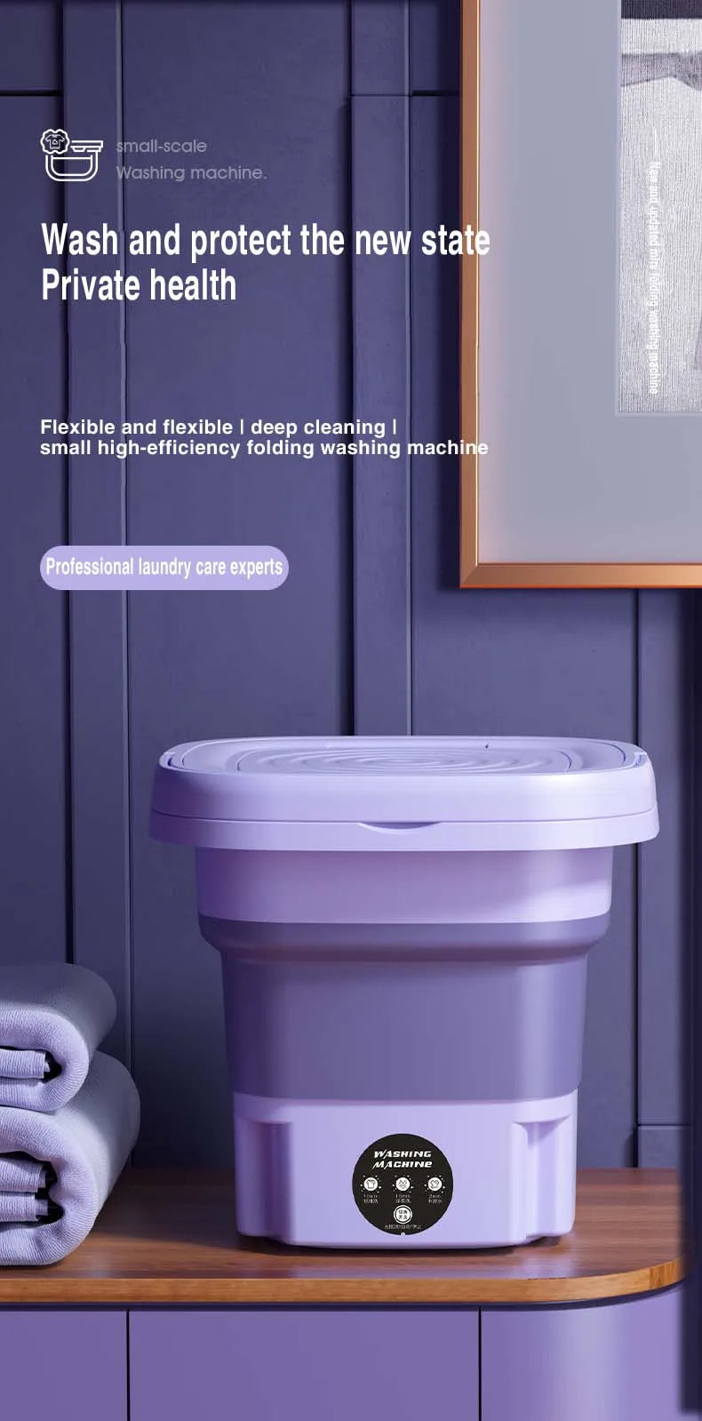 8L Portable Washing Machine Socks Underwear Panties Retractable Home Foldable Mini Washing Machine 3 Models With Spinning Dry