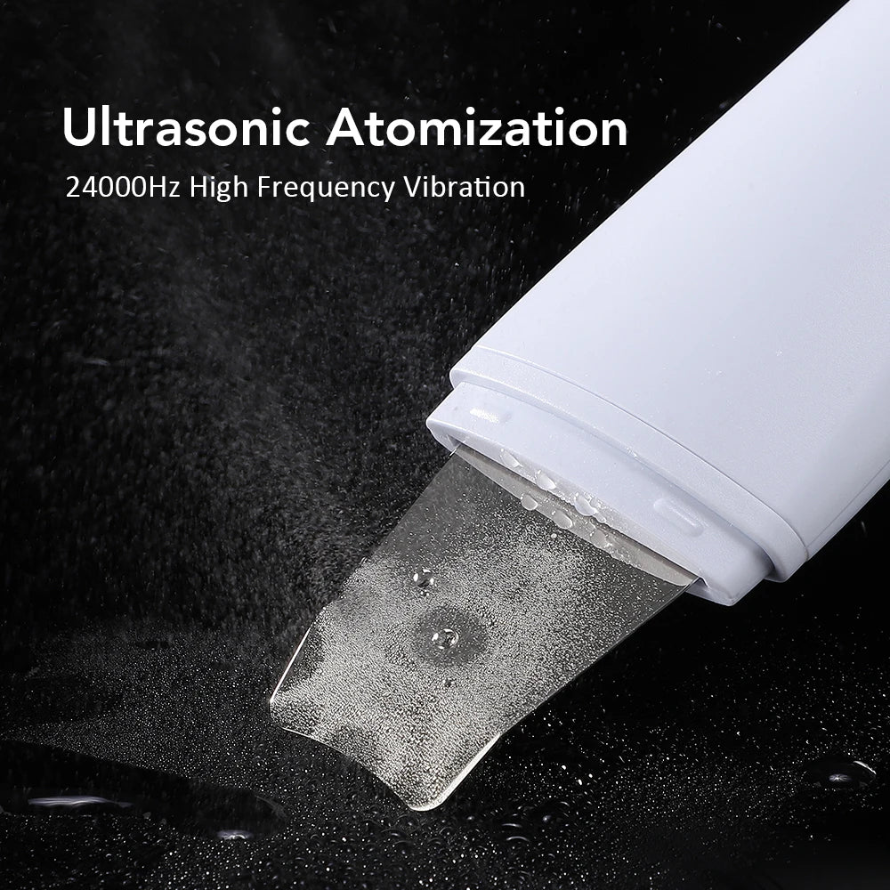 Ultrasonic Skin Scrubber Skin Spatula Ion Deep Face Cleaning 4 Modes Facial Lifting