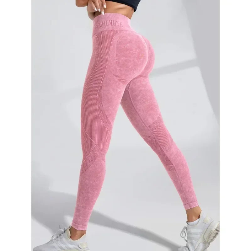 Women Seamless Gym High Waist Yoga Pants Hip Lifting Outdoor Sports Tight Waist